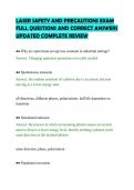 LASER SAFETY AND PRECAUTIONS EXAM&NewLine;FULL QUESTIONS AND CORRECT ANSWERS&NewLine;UPDATED COMPLETE REVIEW