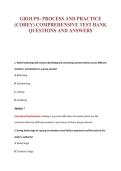 GROUPS PROCESS AND PRACTICE  EXAM Bundle &vert; Update Questions with complete and Verified solutions&period;
