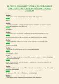 PE PRAXIS 5091 CONTENT AND KNOWLEDGE&comma; FORM 2&NewLine;TEST UPDATED ACTUAL QUESTIONS AND CORRECT&NewLine;ANSWERS