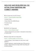 WGU D321 AWS DEVELOPER DVA C02&NewLine;ACTUAL EXAM QUESTIONS AND&NewLine;CORRECT ANSWERS