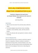 NUR 283 COMPREHENSIVE PRACTICE EXAMINATION Q & A
