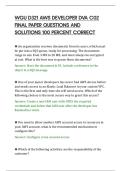 WGU D321 AWS DEVELOPER DVA C02&NewLine;FINAL PAPER QUESTIONS AND&NewLine;SOLUTIONS 100 PERCENT CORRECT