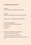 NSG 124 Pharmacology Exam 2 Part A 2026 &ndash; Nursing Study Guide