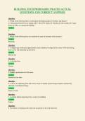 BUILDING TECH PREBOARD UPDATED ACTUAL&NewLine;QUESTIONS AND CORRECT ANSWERS