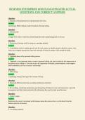 BUSINESS ENTERPRISE 1010 EXAM 4 UPDATED ACTUAL&NewLine;QUESTIONS AND CORRECT ANSWERS