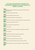 CPCT FINAL EXAM REVIEW QUESTIONS AND&NewLine;PROCEDURES UPDATED ACTUAL QUESTIONS AND&NewLine;CORRECT ANSWERS