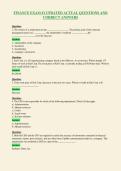 FINANCE EXAM &num;1 UPDATED ACTUAL QUESTIONS AND&NewLine;CORRECT ANSWERS
