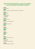 HHP 1310 HUMAN PHYSIOLOGY LAB EXAM 2 UPDATED&NewLine;ACTUAL QUESTIONS AND CORRECT ANSWERS