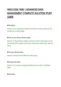 WGU D326 TASK 1 ADVANCED DATA&NewLine;MANAGEMENT COMPLETE SOLUTION STUDY&NewLine;GUIDE