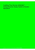 Auditing Final Review 2026&sol;2027 &ndash; Comprehensive Study Guide&comma; Practice Questions & Answers
