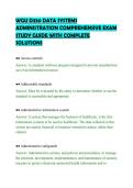 WGU D330 DATA SYSTEMS&NewLine;ADMINISTRATION COMPREHENSIVE EXAM&NewLine;STUDY GUIDE WITH COMPLETE&NewLine;SOLUTIONS