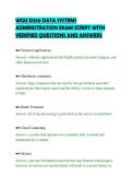 WGU D330 DATA SYSTEMS&NewLine;ADMINISTRATION EXAM SCRIPT WITH&NewLine;VERIFIED QUESTIONS AND ANSWERS&NewLine;