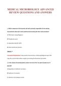MEDICAL MICROBIOLOGY ADVANCED&NewLine;REVIEW QUESTIONS AND ANSWERS