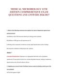 MEDICAL MICROBIOLOGY EXAM Bundle &vert; Update Questions with complete and Verified solutions&period;