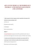 ADVANCED MEDICAL MICROBIOLOGY&NewLine;&lpar;MURRAY 12TH EDITION&rpar; QUESTIONS&NewLine;AND ANSWERS
