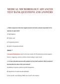 MEDICAL MICROBIOLOGY EXAM Bundle &vert; Update Questions with complete and Verified solutions&period;
