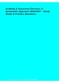 Auditing & Assurance Services&colon; A Systematic Approach 2026&sol;2027 &ndash; Study Guide&comma; Practice Questions & Answers