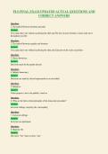 PLS FINAL EXAM UPDATED ACTUAL QUESTIONS AND&NewLine;CORRECT ANSWERS
