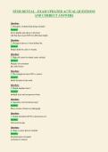 SFMS DENTAL - EXAM UPDATED ACTUAL QUESTIONS&NewLine;AND CORRECT ANSWERS