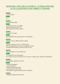 BONE DEXA TEST &lpar;DXA SCANNING&rpar; - LUMBAR UPDATED&NewLine;ACTUAL QUESTIONS AND CORRECT ANSWERS
