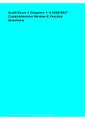 Audit Exam 1 Chapters 1&ndash;4 2026&sol;2027 &ndash; Comprehensive Review&comma; Study Guide & Practice Questions