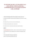 FLUID MECHANICS&colon; FUNDAMENTALS&NewLine;AND APPLICATIONS &lpar;6TH ED&period;&rpar;&NewLine;COMPREHENSIVE EXAM QUESTIONS&NewLine;AND ANSWERS