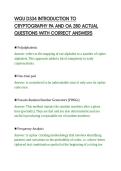 WGU D334 INTRODUCTION TO&NewLine;CRYPTOGRAPHY PA AND OA 280 ACTUAL&NewLine;QUESTIONS WITH CORRECT ANSWERS