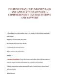 FLUID MECHANICS FUNDAMENTALS&NewLine;AND APPLICATIONS &lpar;CENGEL&rpar; -&NewLine;COMPREHENSIVE EXAM QUESTIONS&NewLine;AND ANSWERS