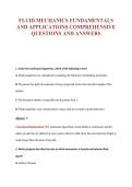 FLUID MECHANICS FUNDAMENTALS&NewLine;AND APPLICATIONS COMPREHENSIVE&NewLine;QUESTIONS AND ANSWERS