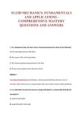 FLUID MECHANICS&colon; FUNDAMENTALS&NewLine;AND APPLICATIONS -&NewLine;COMPREHENSIVE MASTERY&NewLine;QUESTIONS AND ANSWERS