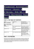2026&sol;2027 Financial Accounting Theory 8th Edition &lpar;Scott & O'Brien&rpar; - S-Tier Elite Test Bank & Study Guide