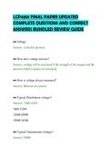 LCP4801 FINAL PAPER UPDATED&NewLine;COMPLETE QUESTIONS AND CORRECT&NewLine;ANSWERS BUNDLED REVIEW GUIDE