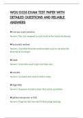 WGU D335 EXAM TEST PAPER WITH&NewLine;DETAILED QUESTIONS AND RELIABLE&NewLine;ANSWERS