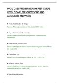 WGU D335 PREMIUM EXAM PREP GUIDE&NewLine;WITH COMPLETE QUESTIONS AND&NewLine;ACCURATE ANSWERS