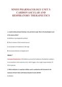 MN553 PHARMACOLOGY UNIT 3&colon;&NewLine;CARDIOVASCULAR AND&NewLine;RESPIRATORY THERAPEUTICS