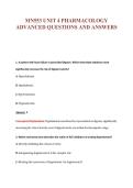 MN553 UNIT 4 PHARMACOLOGY&NewLine;ADVANCED QUESTIONS AND ANSWERS