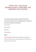 MN553 UNIT 5 ADVANCED&NewLine;PHARMACOLOGY&colon; ENDOCRINE AND&NewLine;REPRODUCTIVE SYSTEMS