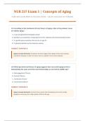 NUR 257 Exam 1 &vert; Concepts of Aging&NewLine;VERIFIED EXAM PREP & SUCCESS GUIDE - GALEN COLLEGE OF NURSING