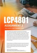 LCP4801 Assignment 2 2026 &vert; Due 15 September 2026 - Distinction Guaranteed 