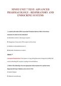 MN553 UNIT 7 TEST&colon; ADVANCED&NewLine;PHARMACOLOGY - RESPIRATORY AND&NewLine;ENDOCRINE SYSTEMS