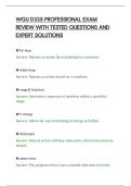 WGU D335 PROFESSIONAL EXAM&NewLine;REVIEW WITH TESTED QUESTIONS AND&NewLine;EXPERT SOLUTIONS&NewLine;