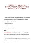 MN553 UNIT 8 ADVANCED&NewLine;PHARMACOLOGY&colon; REPRODUCTIVE&NewLine;AND ENDOCRINE SYSTEMS