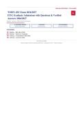 TOEFL iBT Test of English as a Foreign Language Exam 2026&sol;2027 &ndash; Questions and Answers &vert; 100&percnt; Verified &vert; Detailed Rationales &ndash; Pass Guaranteed &ndash; A&plus; Graded&NewLine;&NewLine;