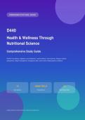 WGU D440 Health & Wellness Through Nutritional Science &ndash; Comprehensive Study Guide with High-Yield Review&comma; Clinical Concepts & Practice Questions