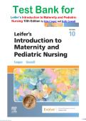 Test Bank for Leifer&rsquo;s Introduction to Maternity and Pediatric Nursing&comma; 10th Edition by Kim Cooper and Kelly Gosnell isbn-9780443127571
