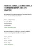 WGU D336 BUSINESS OF IT APPLICATIONS 51&NewLine;COMPREHENSIVE STUDY GUIDE WITH&NewLine;SOLUTIONS