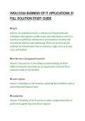 WGU D336 BUSINESS OF IT APPLICATIONS 51&NewLine;FULL SOLUTION STUDY GUIDE