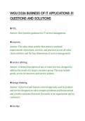 WGU D336 BUSINESS OF IT APPLICATIONS 51&NewLine;QUESTIONS AND SOLUTIONS