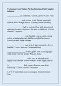 Tradesman Exam Written Portion Questions With Complete Solutions