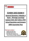 Verified CHEM 103 Module 4 Exam-General Chemistry I-Portage - &lpar;26&sol;27&rpar; Actual &lpar;PDF&rpar;